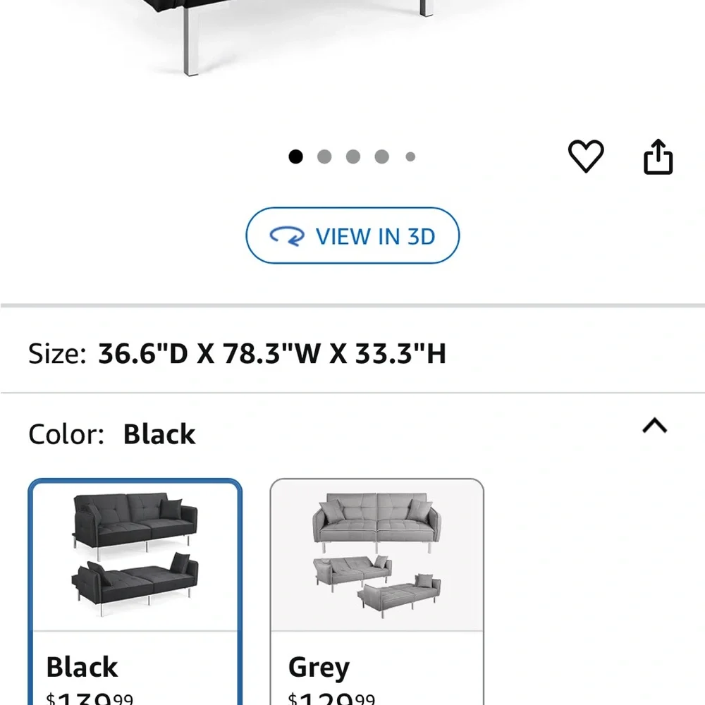 Modern Black Recliner Couch